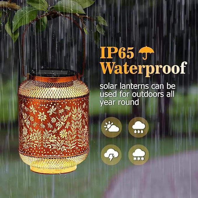 Dragonfly Solar Lanterns Outdoor Waterproof, Hanging Solar Garden Lights, Metal Lights for Yard, Patio, Lawn, Pathway, Garden Decor, Gardening Gifts for Women, Mom, Grandma by GreenHaven Gardens