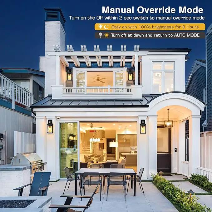 Motion Sensor Outdoor Lights Wall Mount, Dusk to Dawn Exterior Light Fixture ,100% Anti-Rust Aluminum Waterproof Porch Light Outside Wall Lights for House, Black Wall Sconce Lanterns with Water Glass… by GreenHaven Gardens