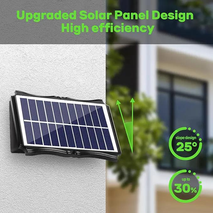 4LED Solar Wall Lights, Up and Down Lighting Solar Light Outdoor Waterproof IP65, 6500K/3000K Solar Fence Light for Yard Garden Garage Christmas Decorations (4 Pack) by GreenHaven Gardens