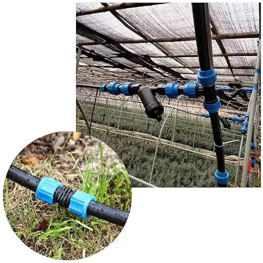 20pcs Drip Irrigation Coupling, Blue Connector Farm Irrigation Tools, Universal Joint Drip Irrigation Tube Fitting Set (5/8 Inch) by GreenHaven Gardens