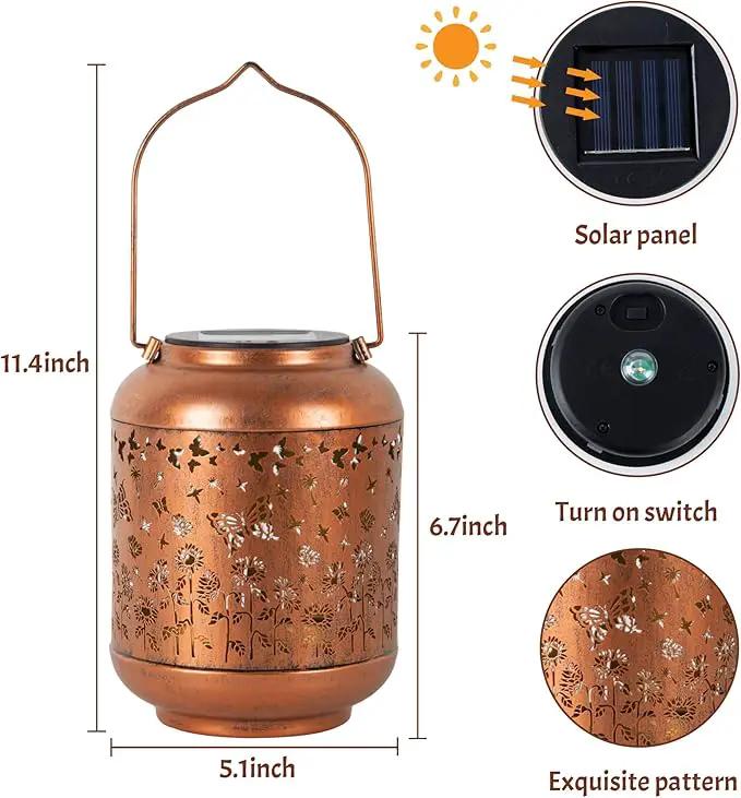 Solar Lanterns Outdoor, Waterproof Hanging Solar Lantern Garden Decor, Solar Lights for Backyard Porch Patio Table Yard Balcony Lawn Pathway, Butterfly Gifts for Women Grandma Mom by GreenHaven Gardens