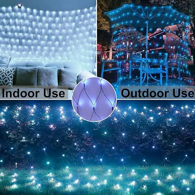 Christmas Decorations Net String Light Outdoor, 14.8ft x 5ft 300 LED White Net Lights Connectable 8 Modes Fairy Mesh Light Plug in for Bushes Tree Garden Home Party Halloween Christmas Decor by GreenHaven Gardens