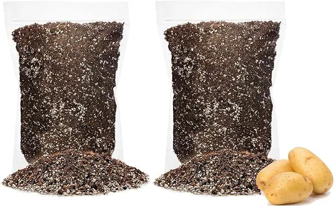 Premium Organic Potting Soil - 10 Quart - The Ideal Growing Medium for Delicious and Nutritious Homegrown Potatoes (2 Bags of 5 Quart) by GreenHaven Gardens