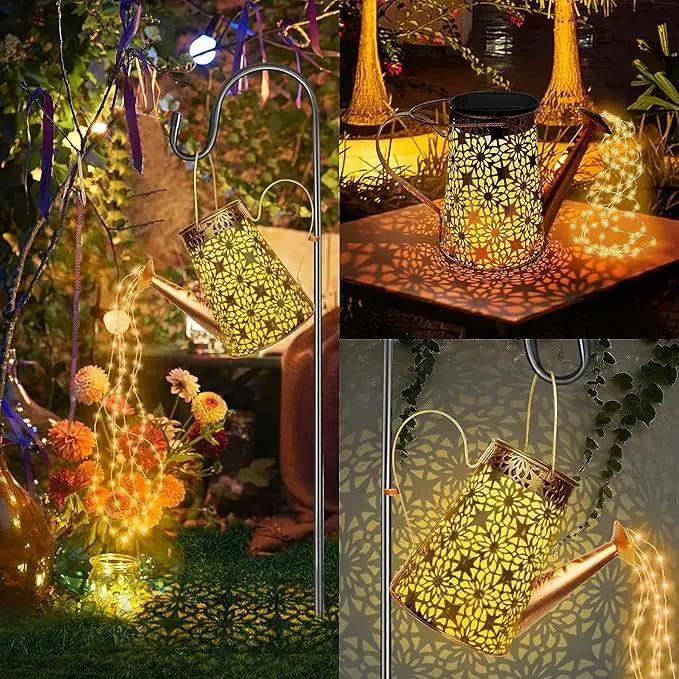 Forlivese 2PCS Solar Watering Can with Lights, Solar Lights Outdoor Decorations with Hanging Solar Garden Lights with Bracket Waterproof Watering Can Landscape Light for Patio Gardening Pathway 36LED by GreenHaven Gardens