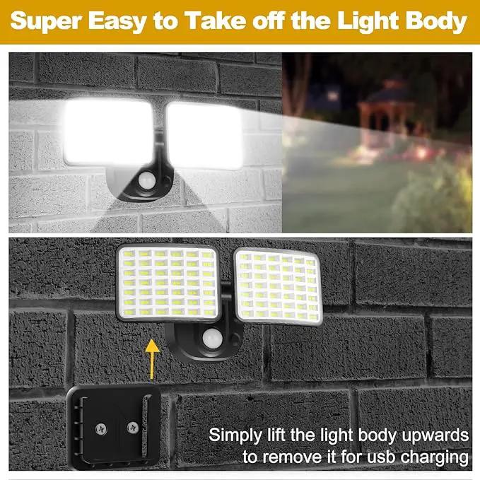 Rechargeable Battery Operated Light, 2500&4000LM Motion Sensor Security Light(1-3 Months Endurance), USB Charging LED Flood Outdoor for Garage/Yard/Entryways/Patio/Garden (2 Pack) by GreenHaven Gardens