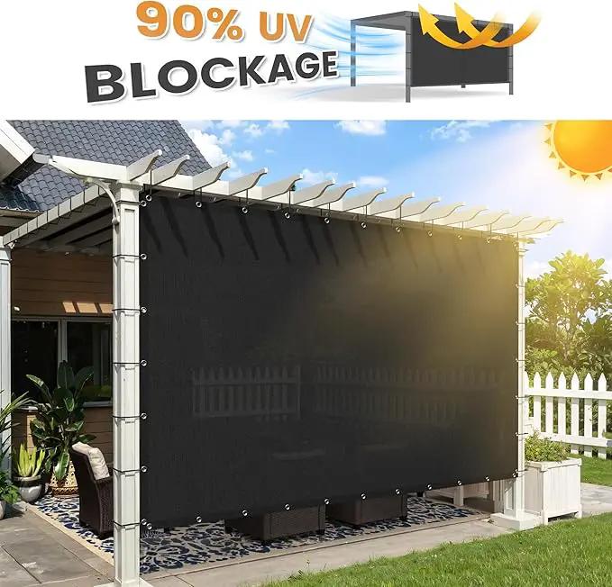 VICLLAX Shade Fabric Sun Shade Cloth Privacy Screen with Grommets for Patio Garden Pergola Cover Canopy Carport 12x20 FT, Graphite by GreenHaven Gardens