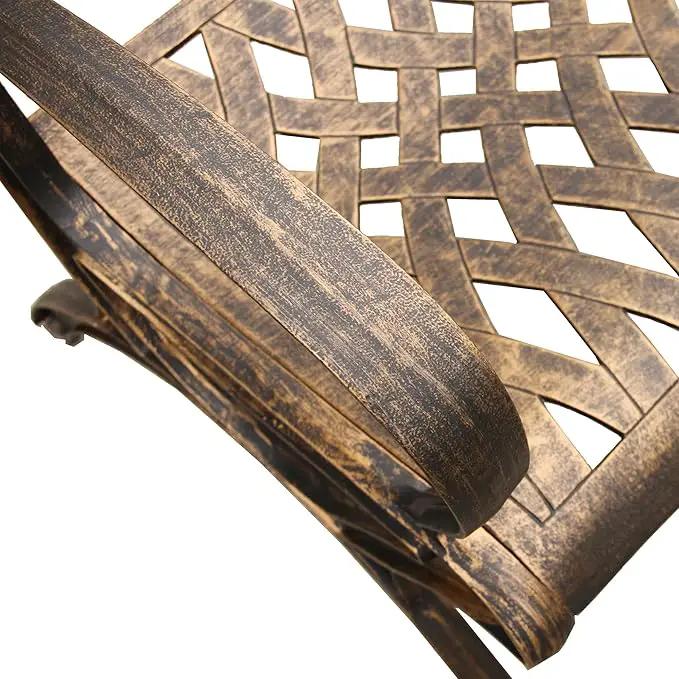 Oakland Living Ornate Traditional Outdoor Cast Aluminum Bronze Patio Dining Chair by GreenHaven Gardens