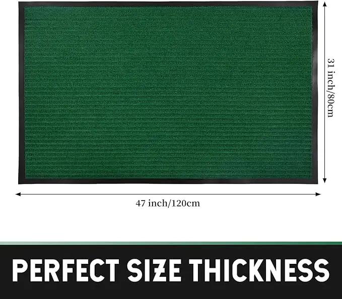 fani Heavy Duty Large Outdoor Indoor Entrance Doormat Grass Green Waterproof Low Profile Entrance Rug Front Door Mat Patio Anti-Skid Rubber Back, 31x47 inch (Grass Green) by GreenHaven Gardens