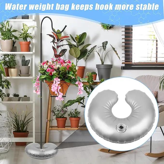 2 in 1 Hummingbird Feeder Stand, Adjustable 20-63 Inch Shepherds Hook for Outdoor Indoor, Wind Chime Stand Bird Feeder Pole with Base, 4 Prongs Base, Water Weight Bag(Wind Chime Not Include) by GreenHaven Gardens