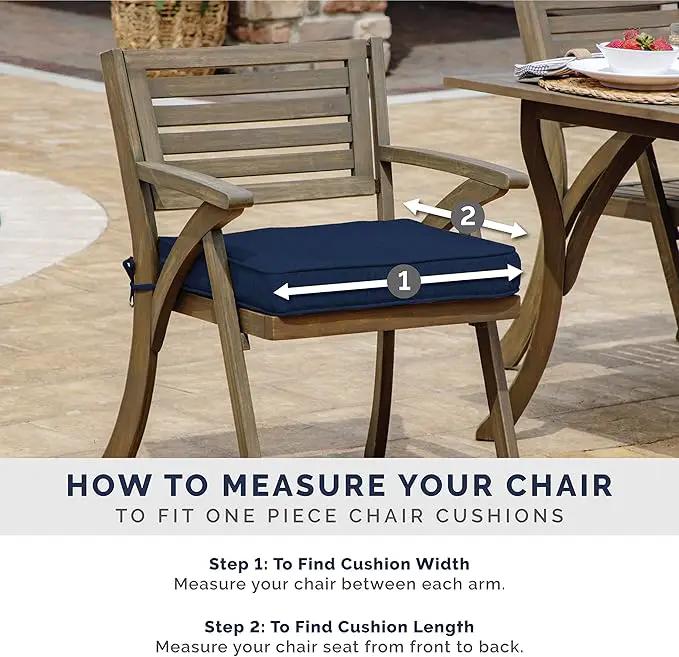 Arden Indoor/Outdoor Seat or Rocking Chair Cushion, 19 x 18, Water Repellent, Rain Proof, Fade Resistant Cushion for Rocking or Dining Chairs Pool Blue Leala by GreenHaven Gardens