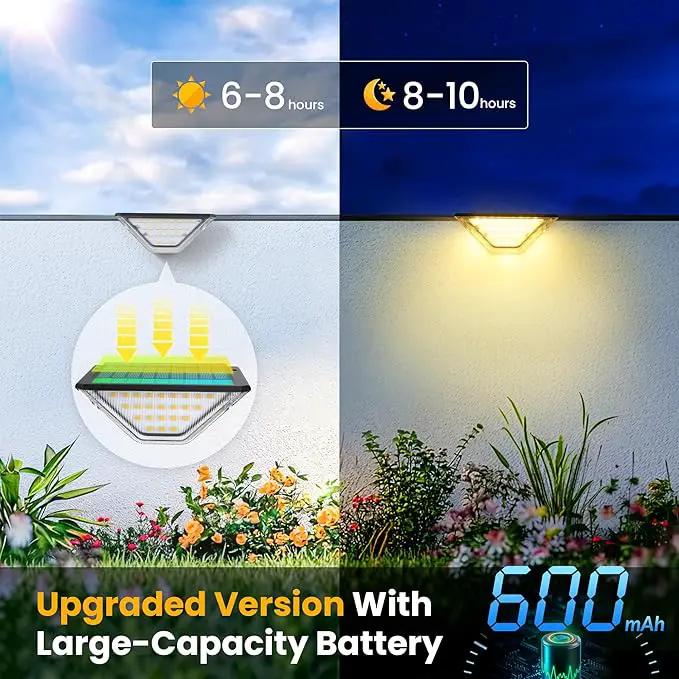 SOLPEX Solar Step Lights Outdoor,Solar Deck Lights for Outside,Two-Sided Stair Lights with 33 LEDs,Waterproof IP65 for Garden,Fence,Deck,Steps,Stair,Porch（16 Pack,Warm White） by GreenHaven Gardens