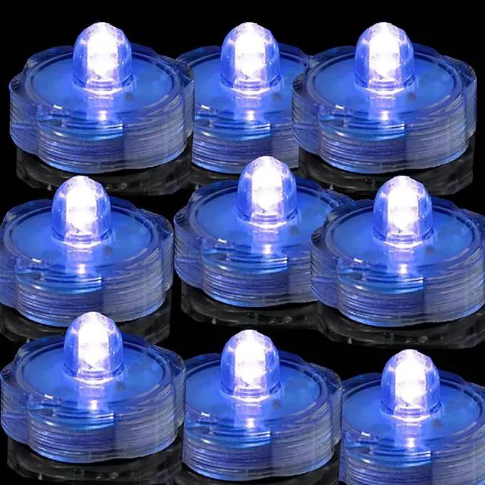 Bright LED Floral Tea Light Submersible Lights for Party Wedding (Blue, 60 Pack) by GreenHaven Gardens