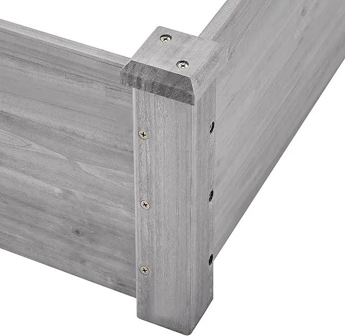 Yaheetech 8×4ft Wooden Horticulture Raised Garden Bed Divisible Elevated Planting Planter Box for Flowers/Vegetables/Herbs in Backyard/Patio Outdoor, 93 x 48 x 10in, Gray by GreenHaven Gardens