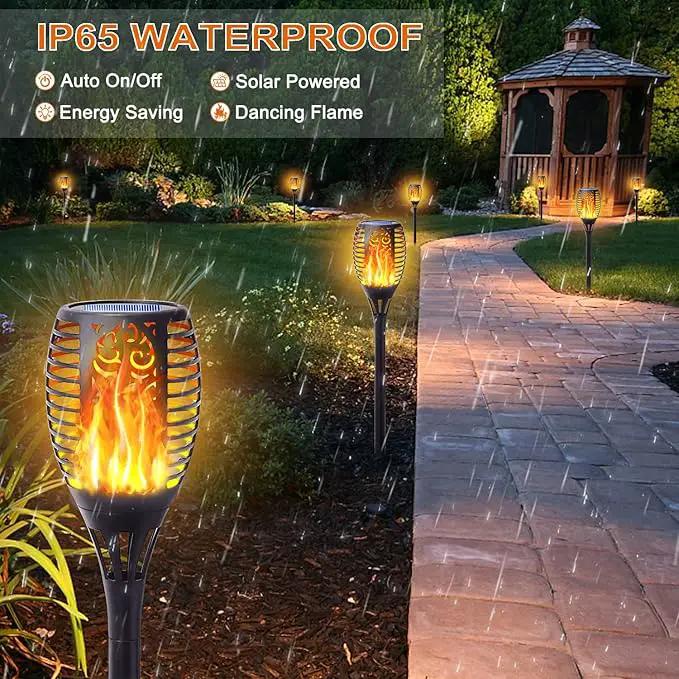 4Pack Solar Torch Light with Flickering Flame, Upgraded 3in1 Solar Lights Outdoor Hanging Lantern, Waterproof Landscape Decoration Lighting for Garden Yard Pathway Driveway, Auto On/Off by GreenHaven Gardens