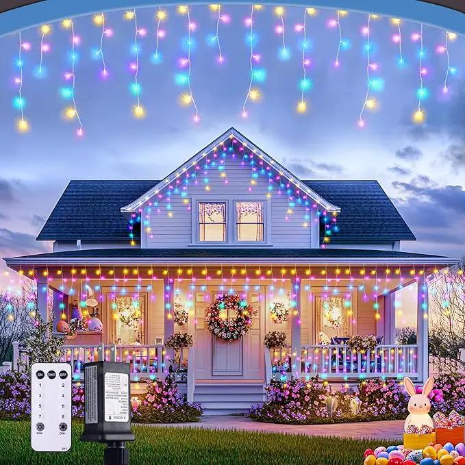 JMEXSUSS 400 LED 38.8 FT Easter Lights String Outdoor, Connectable Pastel Icicle Lights Indoor Outdoor for Easter Spring House Garden Party Decorations by GreenHaven Gardens