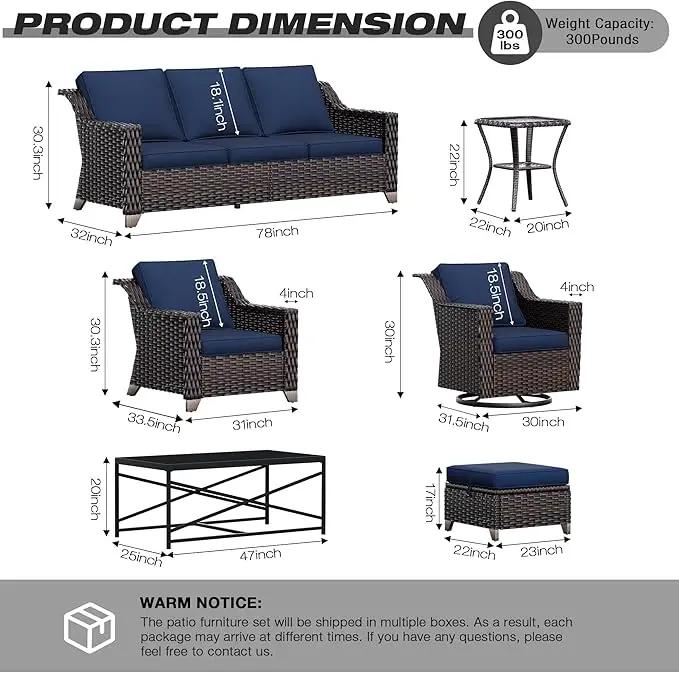 Joyside Wicker Patio Chairs Set of 2, Outdoor Rattan Furniture with Wide Armrest and Thick Cushions, Upgraded Large Size for Backyard, Garden, Poolside by GreenHaven Gardens