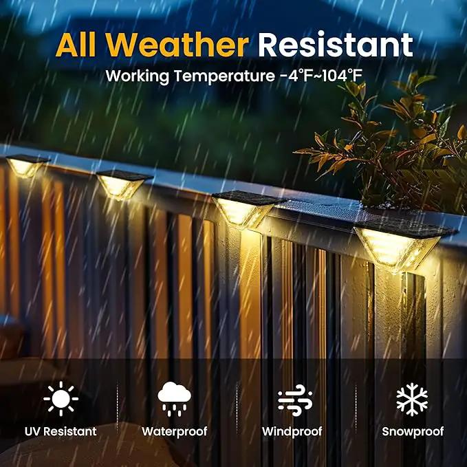 SOLPEX Solar Step Lights Outdoor,Solar Deck Lights for Outside,Two-Sided Stair Lights with 33 LEDs,Waterproof IP65 for Garden,Fence,Deck,Steps,Stair,Porch（16 Pack,Warm White） by GreenHaven Gardens