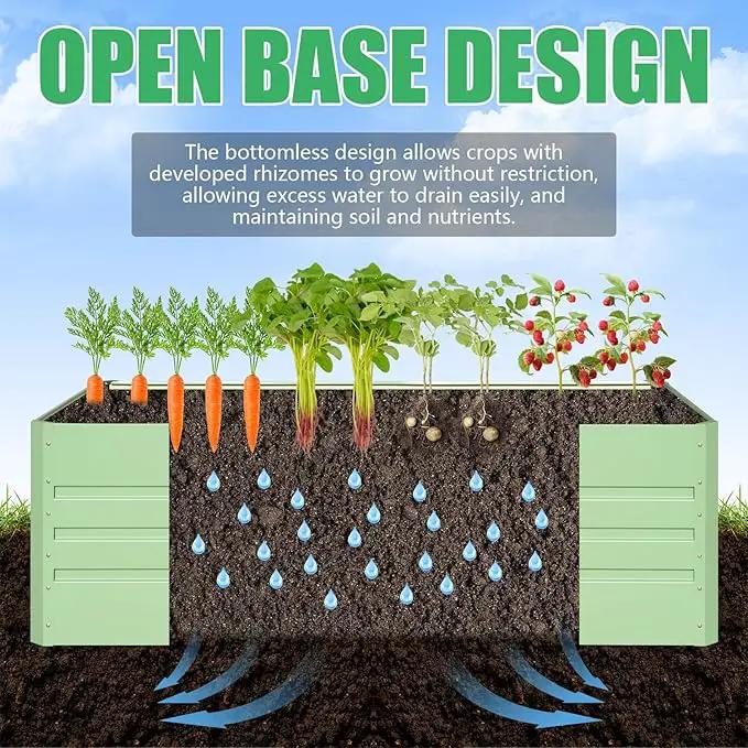 SnugNiture Galvanized Raised Garden Bed 6x3x2FT Outdoor Large Metal Planter Box Steel Kit for Planting Vegetables, Flowers by GreenHaven Gardens