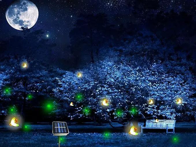 Outdoor Solar Powered Firefly Lights Bugs with 9 Bee, Flickering Fireflies String Lights with 9 Amusing Fireflies Bulbs for Garden Patio Lawn, Brings Back Memories of Your Childhood by GreenHaven Gardens