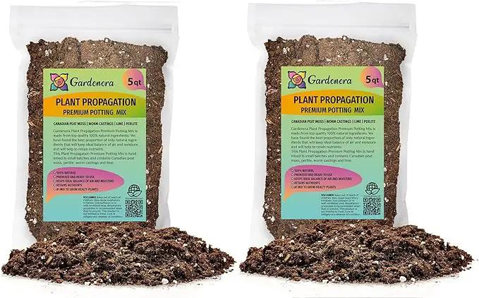 Organic Plant Propagation Premium Potting Mix - Achieve Ideal Air and Moisture Balance - 10 Quart by GreenHaven Gardens