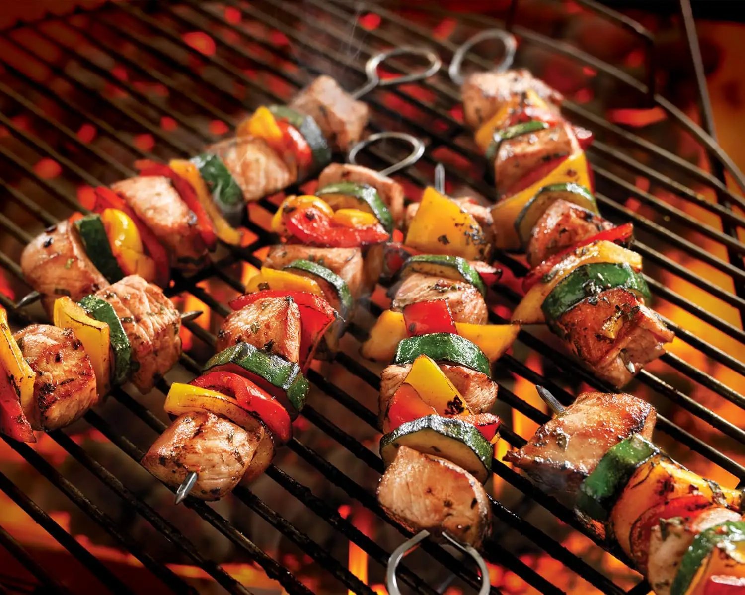 8 inch Barbecue Skewers Square Metal BBQ Sticks,HONSHEN 12Pack Stainless Steel Skewer,Kebob,kabob Sets for Grill Outings Cooking (BBQ Skewers Square 8inch-12p) by GreenHaven Gardens