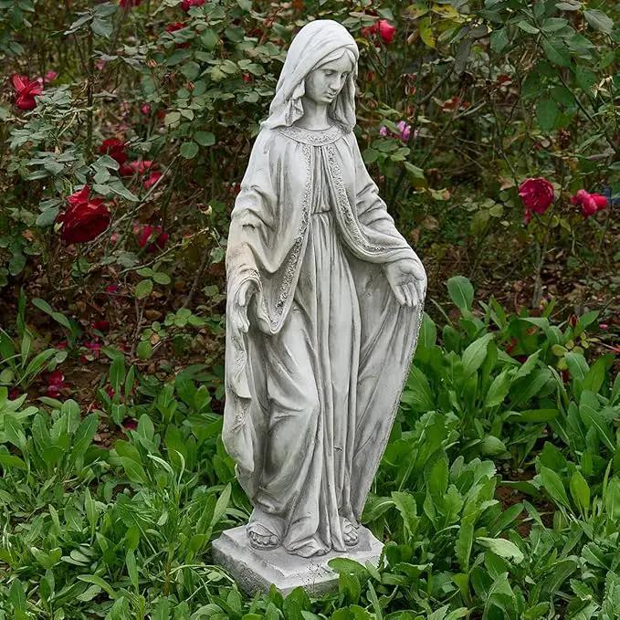 Virgin Mary Statue, Outdoor Garden Religious Decorations, Outdoor Mother Mary Statue, Garden Sculptures & Statues for Home Yard Patio Lawn Deck Hallway by GreenHaven Gardens