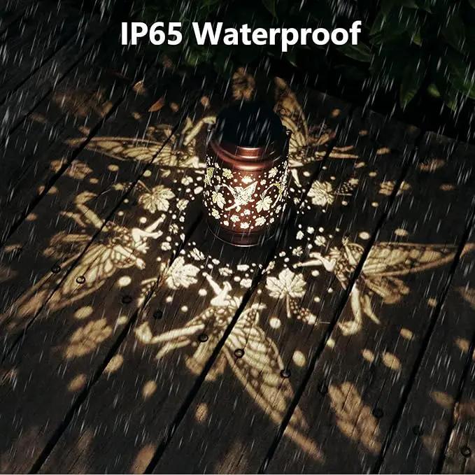 Solar Fairy Lanterns Outdoor Hanging Maple Leaf Decor Lantern,Waterproof Hollow Out Metal Decorative Garden Light,Graceful Decoration for Patio,Yard,Landscape,Walkway,Festival by GreenHaven Gardens