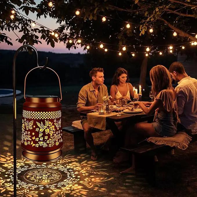 KY&BOSAM Solar Lanterns Outdoor Waterproof Hummingbird & Butterfly Lantern Garden Decor Birthday Gifts for Women Mom Metal Solar Lights Outdoor Lantern Hanging Outside for Yard Backyard Pathway Patio by GreenHaven Gardens
