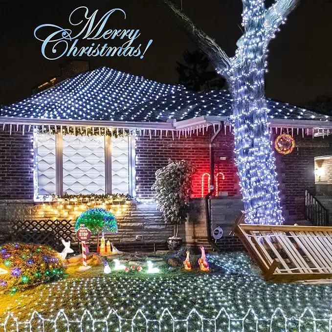 JMEXSUSS 360 LED Net Christmas Lights Outdoor Waterproof, Connectable 12ft x 5ft, 8 Modes with Remote by GreenHaven Gardens