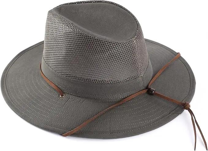 Home Prefer Cotton Summer Fedora Hat Wide Brim Sun Hats for Men Women UPF 50+ Sun Protection Cap for Fishing Hiking by GreenHaven Gardens