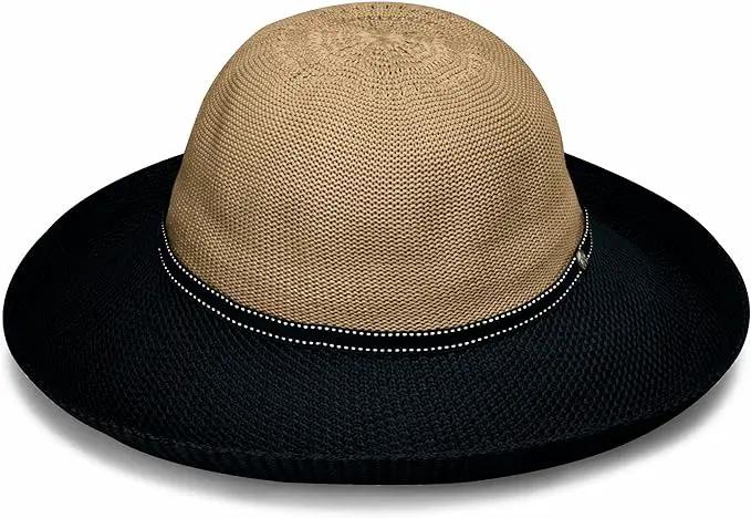 Wallaroo Women’s Victoria Two-Toned Sun Hat – UPF 50+ Sun Protection, Wide Brim, Adjustable, Cotton Lining, Summer Holiday by GreenHaven Gardens
