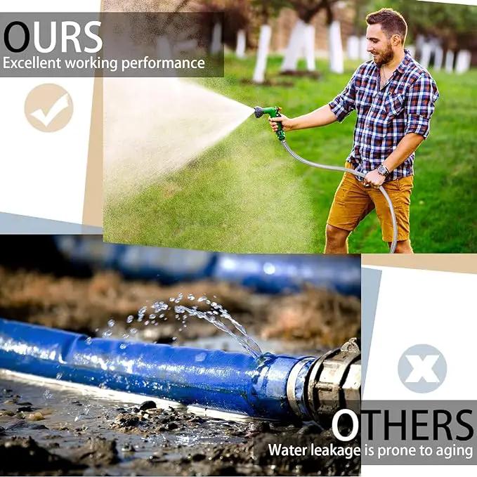 Frienda Heavy Duty Steel Wire Flexible Tubing with Fasteners PVC High Pressure Drain Hose Tube Pond Tubing Clear Wire Reinforced for Pond Bilge Pump Vacuum Suction Hose(24.6 Ft, 1 Inch Id) by GreenHaven Gardens
