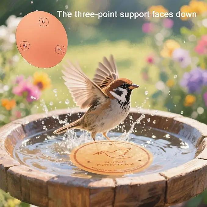 3Pack Bird Bath Copper Purification Disk | 0.6mm Reinforced 99.9% Pure Copper | Universal Fit for Outdoor Birdbaths(Birdbath Copper 3 Pack) by GreenHaven Gardens