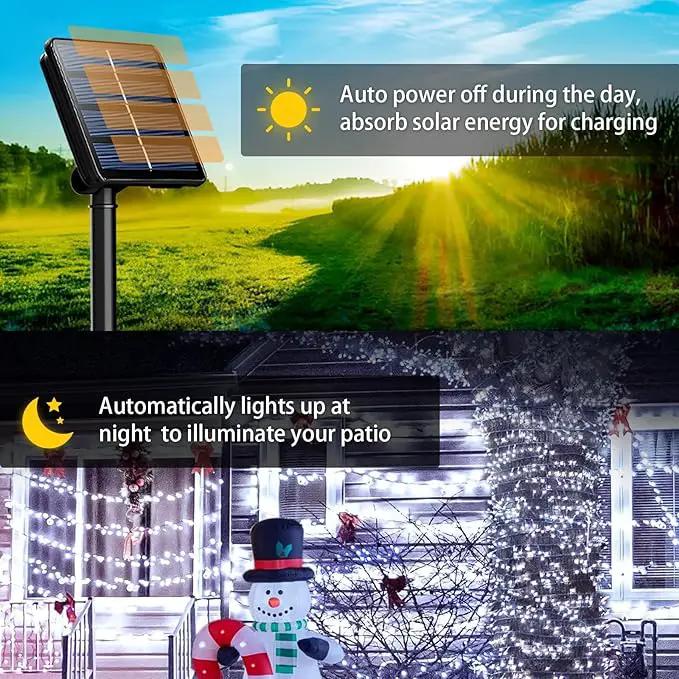 6 Pack Solar String Lights Outdoor, 600 LED Extra-Long 236Ft Solar Lights Outdoor with 8 Lighting Modes, IP65 Waterproof for Garden, Patio, Xmas, Balcony, Tree, Wedding, Party Decor (White) by GreenHaven Gardens