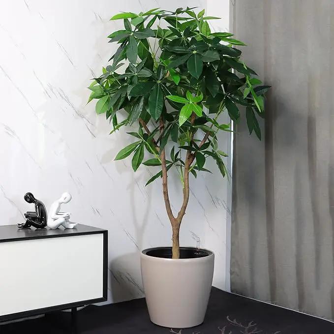 Dexceder 13x12 Self Watering Planter with Wheels Indoor Outdoor, Inner Pot Design, Thickened Large Floor Standing Flower Plant Pot with Water Level Indicator (Taupe Matte) by GreenHaven Gardens