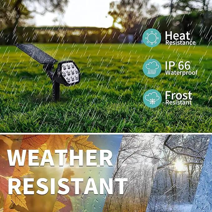 Nekteck Solar Lights Outdoor,10 LED Landscape Spotlights Powered Wall Lights 2-in-1 Adjustable Security Decoration Lighting for Yard Garden Walkway Porch Pool Driveway (4Pack, Warm White) by GreenHaven Gardens