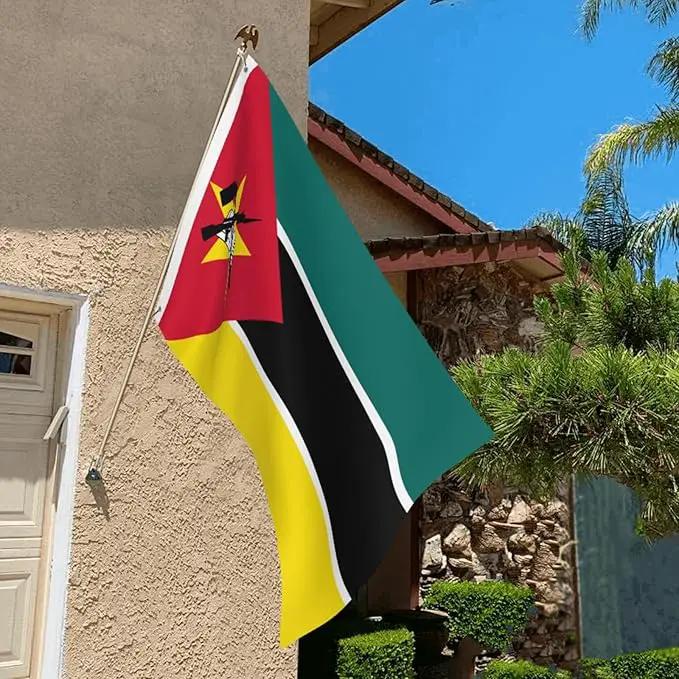 Mozambique Mozambican Flag Garden Yard House 2x3 ft Flags Double Sided Print Banner Indoor Outdoor Party Home Decorations for Boat Dorm House Balcony by GreenHaven Gardens