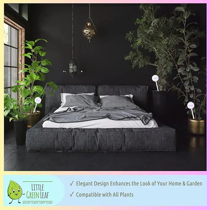 LGL Plant Watering Globes - Automatic Self Watering Globes. Decorative Self Watering Planter Inserts Made From Hand-Blown Durable Glass. Self Watering Spikes to Support Plant Health. 4 Pack, Medium. by GreenHaven Gardens