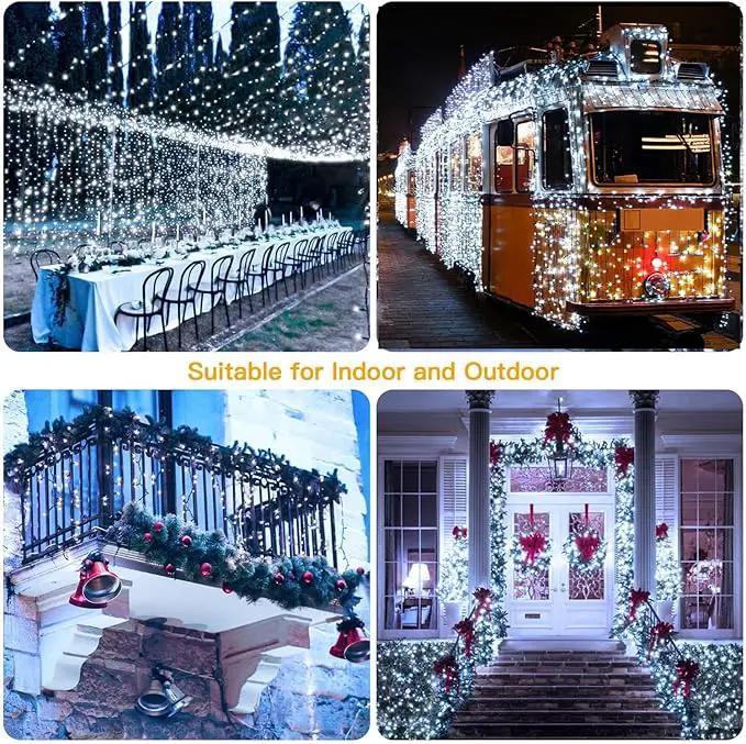 Solar String Lights Outdoor,115 Ft 300 LED Solar Christmas Lights with Remote,8 Modes Waterproof Patio Lights for Christmas Tree Patio Yard Garden Party Decor (White) by GreenHaven Gardens