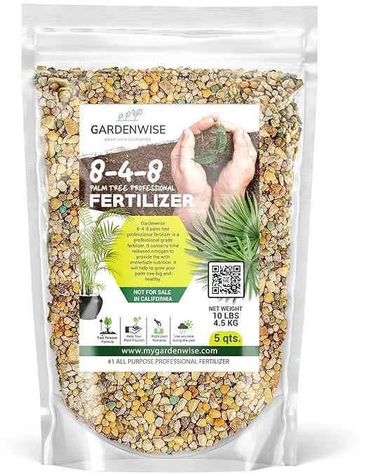 8-4-8 Professional Palm Tree Fertilizer Plant Food; for Indoor Potted Plants and Outdoor Landscape Palm Trees; Quick-Release Nitrogen Fertilizer and Continuous Feeding (10 QUARTS) by GreenHaven Gardens