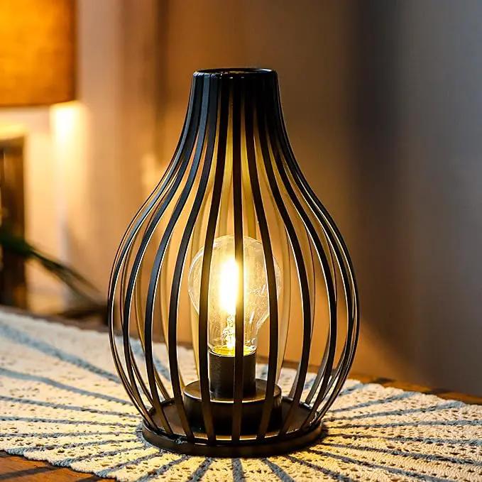 JHY DESIGN Decorations Table Lamp Battery Powered 9.5''High Vase Shaped Cordless Lamp with 6-Hours Timer Feature LED Light Decorative Room Battery Lamp for Indoor Table Garden Party by GreenHaven Gardens
