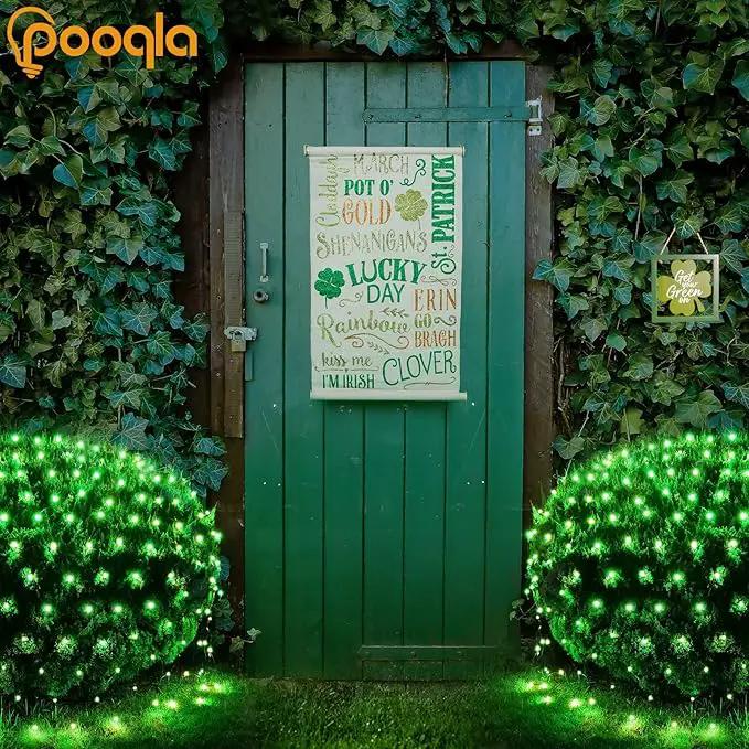 Pooqla 14.8x4.9 Ft Net Lights, 300 LED Christmas Outdoor Green Lights With 8 Modes, Connectable Waterproof Mesh String Fairy for Bushes Tree Garden Halloween Decor by GreenHaven Gardens