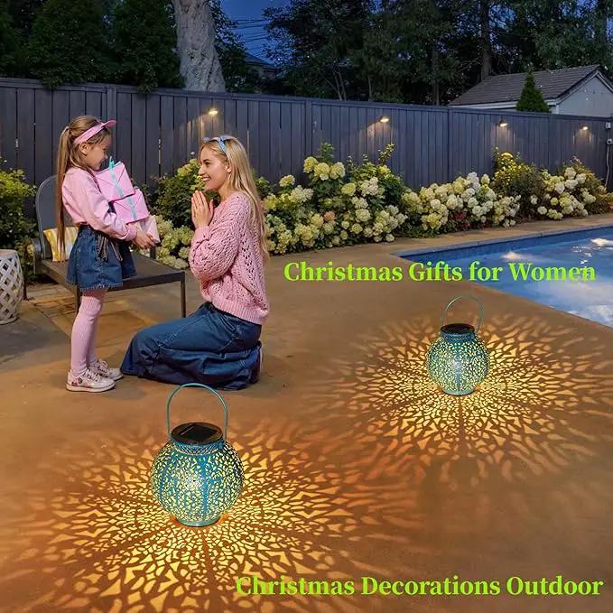 TAKE ME Solar Lanterns Outdoor Lights Waterproof Garden Lanterns for Patio,Outside Mothers Day Gifts Mom Wife Grandma Birthday Gifts [Set of 2] by GreenHaven Gardens