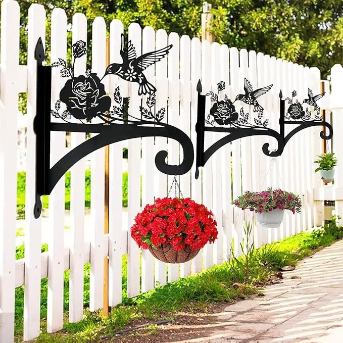 Hanging Plant Hanger Bracket Plant Hooks for Hanging Baskets Heavy Duty Decorative Hummingbird Silhouette Wall Mounted Hanging Plant Hangers Outdoor for Flower Pot Bird Feeder Wind Chimes by GreenHaven Gardens