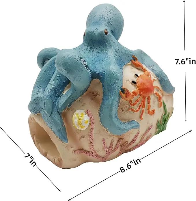 Octopus Statues Gutter Downspout Extension Statues Garden Decoration,Resin Statue Outdoor Decor,Animal Downspout Diverter,Decorative Gutter Extension,3"×4" Downspout Extender Diverter Splash Block by GreenHaven Gardens
