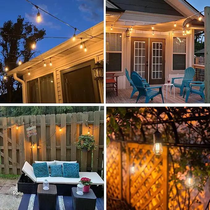 S14 Replacement LED Light Bulbs, Shatterproof & Waterproof 2W S14 Edison LED Bulbs, Outdoor String Lights, E26 Base Patio Lights, Warm White 2200K Plastic 150ML Non-Dimmable 15 Pack by GreenHaven Gardens