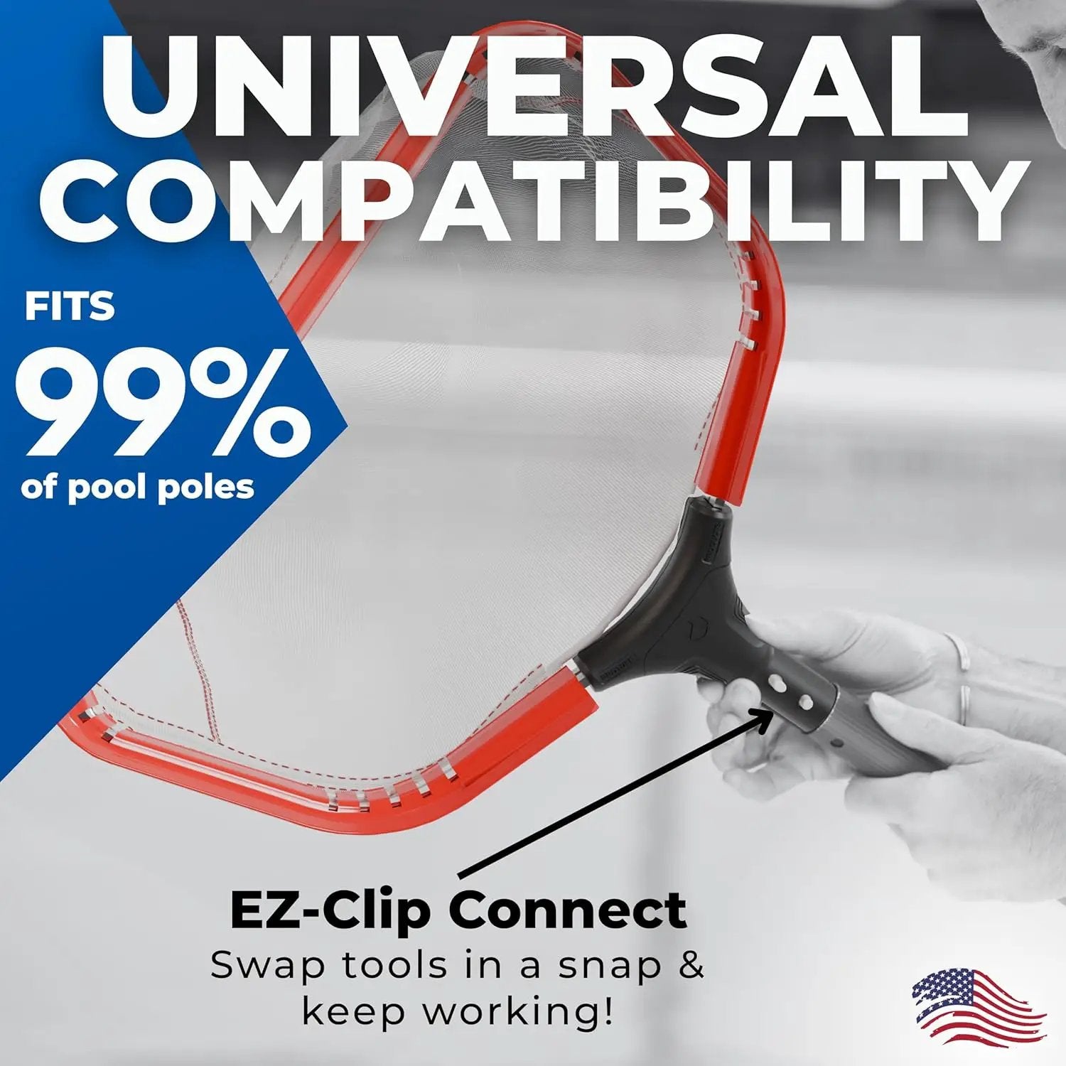 ProTuff Silt & Leaf Rake Bundle - Unlimited Free Replacements - 2-Items: 19 Inch Medium & 17 inch Fine Mesh Pool Cleaner for Sand, Silt, Pollen, Leaves & Twigs - Nearly 20 & 18 inch by GreenHaven Gardens