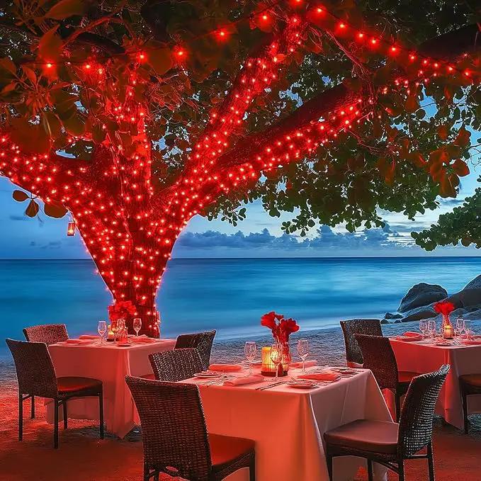 JMEXSUSS 500 LED Red Christmas Lights Outdoor, 173ft 8 Modes Christmas String Lights Plug in, Waterproof Red LED Lights for Indoor Tree Party Bedroom Xmas Halloween Decor by GreenHaven Gardens