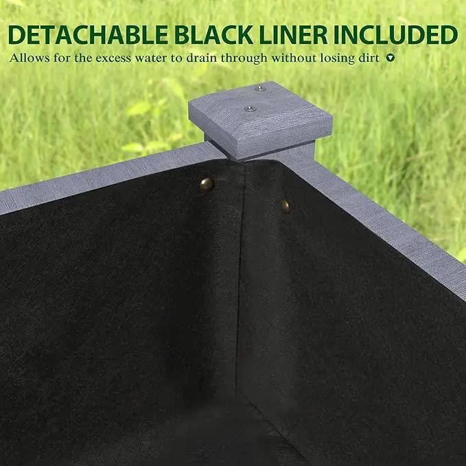 MUPATER 4 x 2 Raised Garden Bed, Elevated Garden Bed with Drainage Holes, Planter Box with Four Wheels and Legs for Herbs and Vegetables, Greenhouse, Garden, Farm, Gray by GreenHaven Gardens