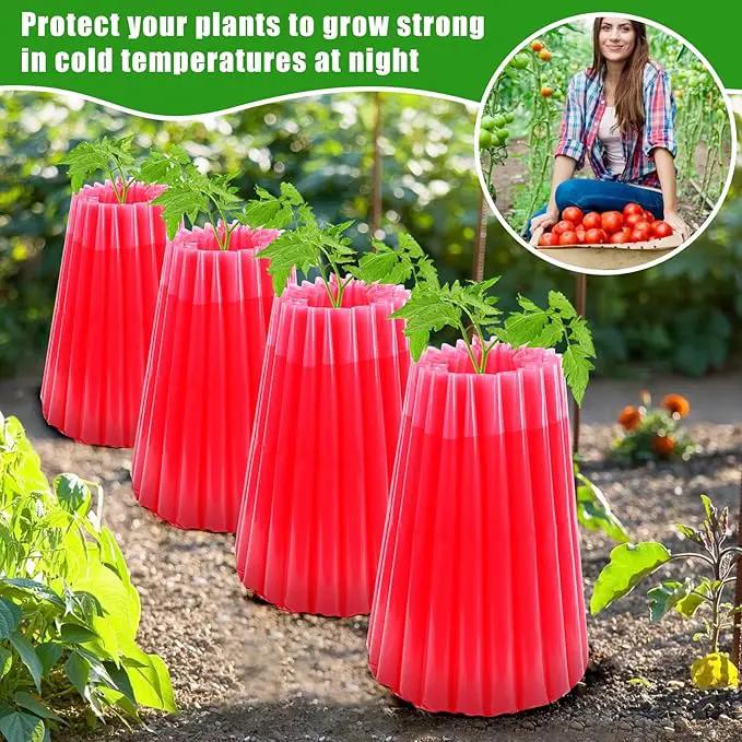 MJZ 10 Pack Walls of Water Plant Protectors, 18.3 x 18.3 Inch Reusable Wall of Water for Tomato Plants, Early Season Insulated Plant Protector Freeze Protection, Plant Covers for Winter Cold Weather by GreenHaven Gardens